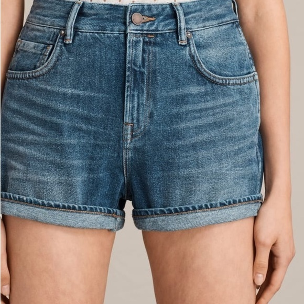 ALL SAINTS Helena High Rise Jean shorts W27‎